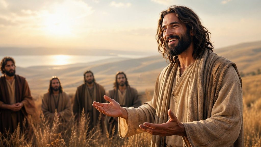 Jesus Pregando para Discípulos