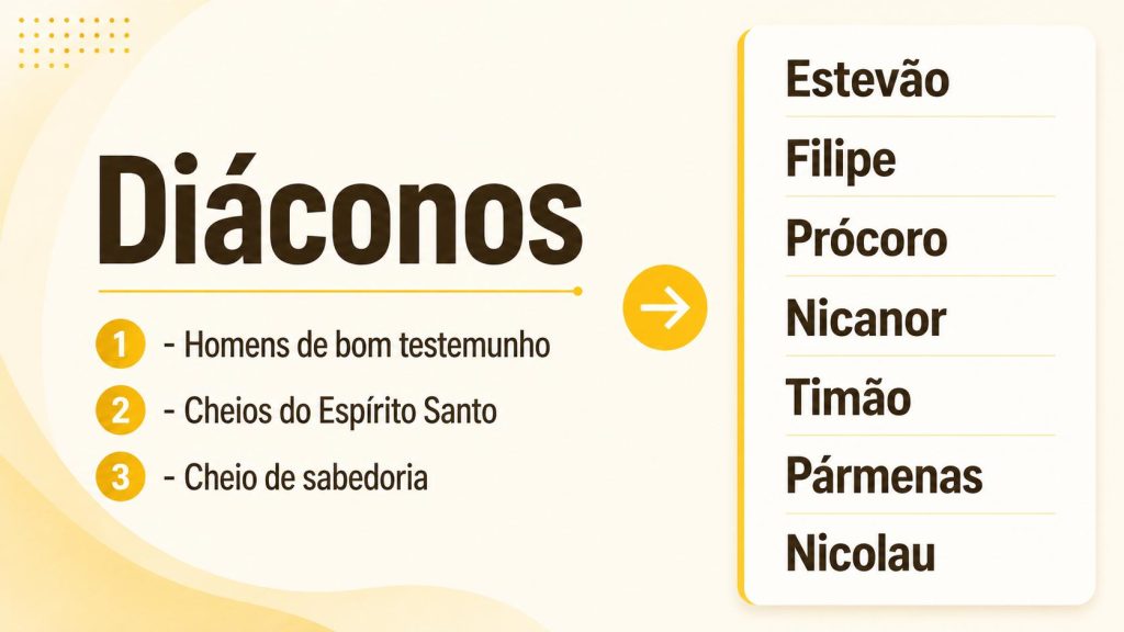 Diáconos escolhidos pelos apóstolos